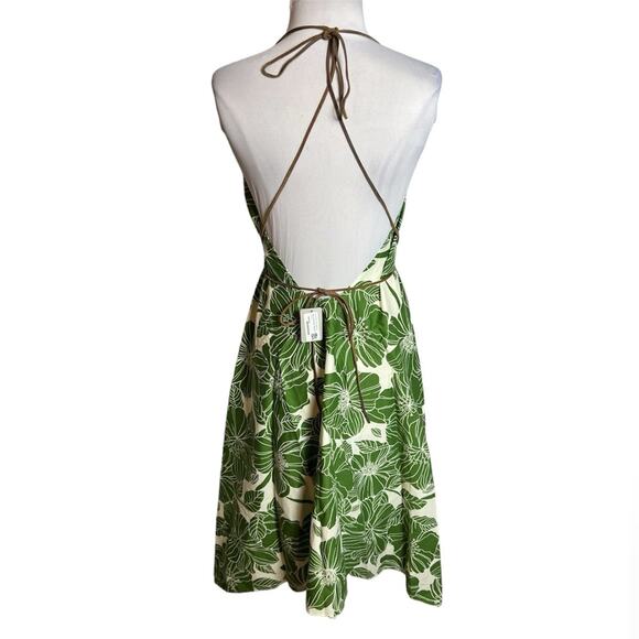 NWT Bill Hallman cotton island dress palm print Sz XS - Picture 2 of 5